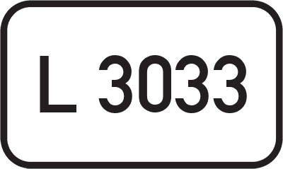 Straßenschild Landesstraße L 3033