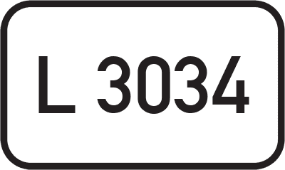 Straßenschild Landesstraße L 3034