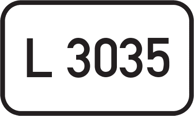 Straßenschild Landesstraße L 3035