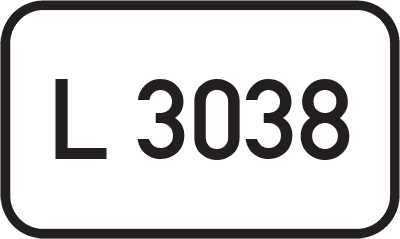 Straßenschild Landesstraße L 3038