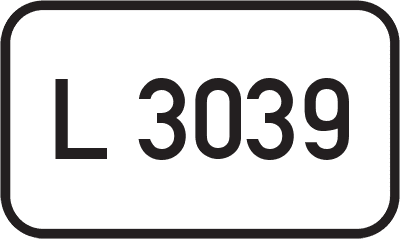 Straßenschild Landesstraße L 3039