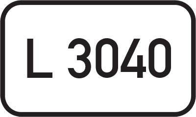 Straßenschild Landesstraße L 3040