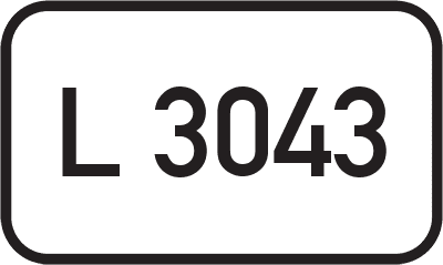 Straßenschild Landesstraße L 3043