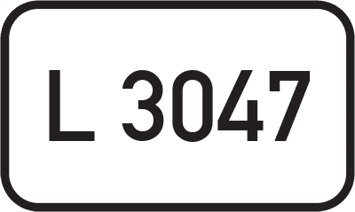 Straßenschild Landesstraße L 3047
