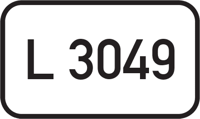 Straßenschild Landesstraße L 3049