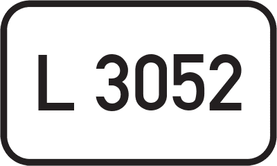 Straßenschild Landesstraße L 3052
