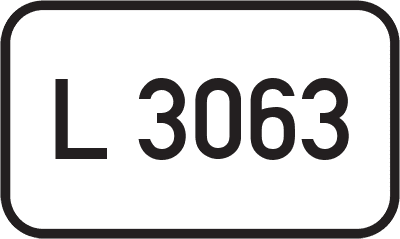 Straßenschild Landesstraße L 3063
