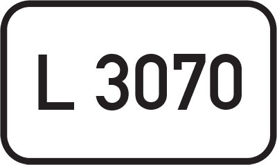 Straßenschild Landesstraße L 3070