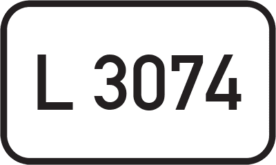 Straßenschild Landesstraße L 3074