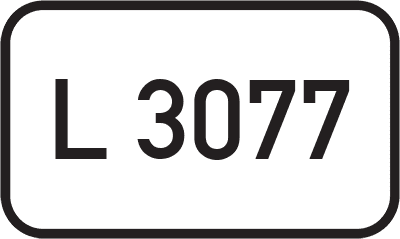 Straßenschild Landesstraße L 3077