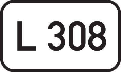 Straßenschild Landesstraße L 308