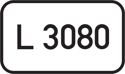 Straßenschild Landesstraße L 3080