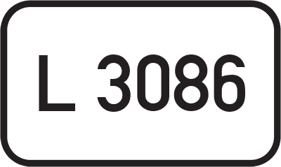 Straßenschild Landesstraße L 3086