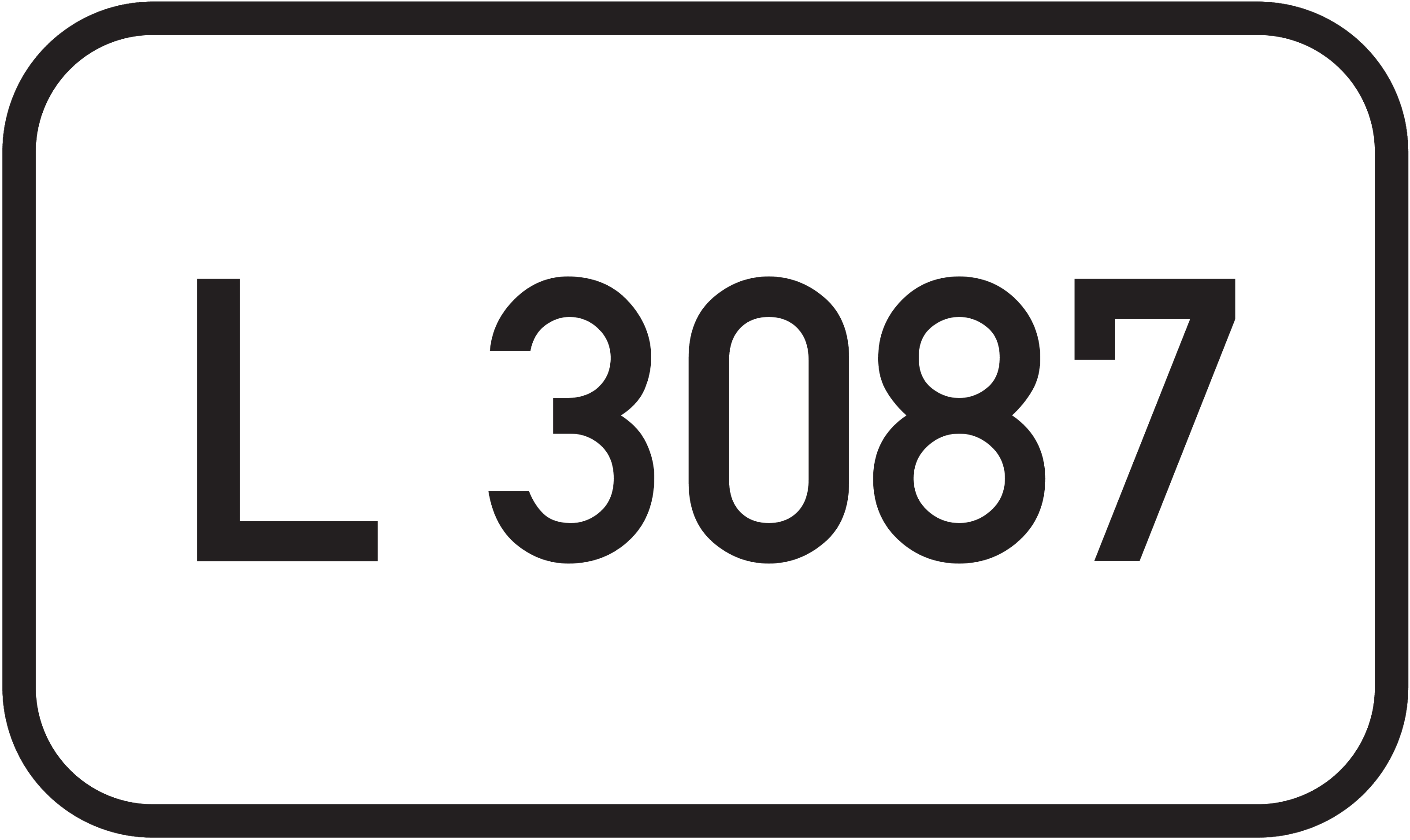 Straßenschild Landesstraße L 3087
