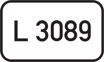 Straßenschild Landesstraße L 3089