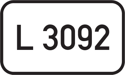 Straßenschild Landesstraße L 3092