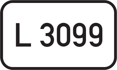 Straßenschild Landesstraße L 3099