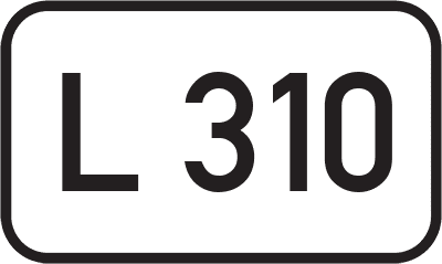 Straßenschild Landesstraße L 310