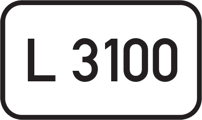 Straßenschild Landesstraße L 3100