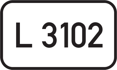 Straßenschild Landesstraße L 3102