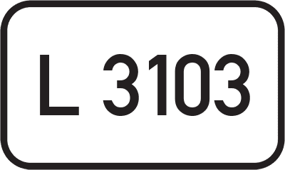Straßenschild Landesstraße L 3103