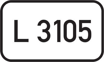 Straßenschild Landesstraße L 3105