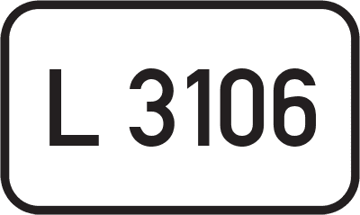 Straßenschild Landesstraße L 3106