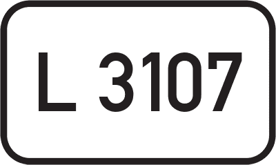 Straßenschild Landesstraße L 3107