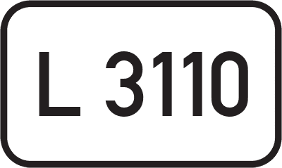 Straßenschild Landesstraße L 3110