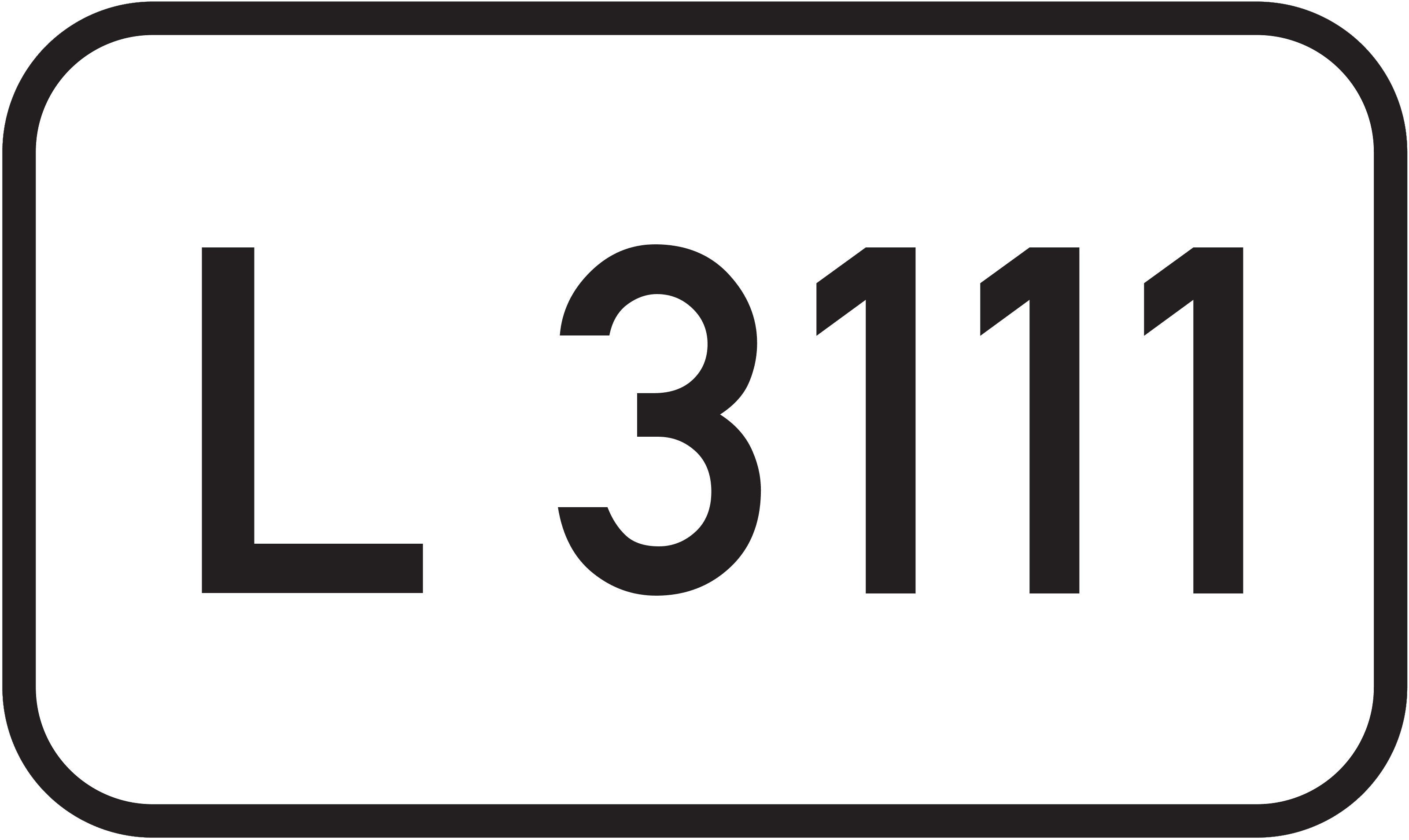 Straßenschild Landesstraße L 3111