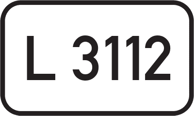 Straßenschild Landesstraße L 3112