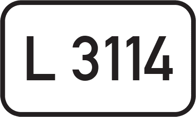 Straßenschild Landesstraße L 3114