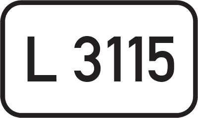 Straßenschild Landesstraße L 3115