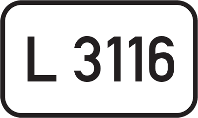 Straßenschild Landesstraße L 3116