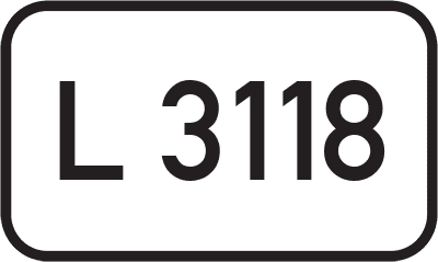 Straßenschild Landesstraße L 3118