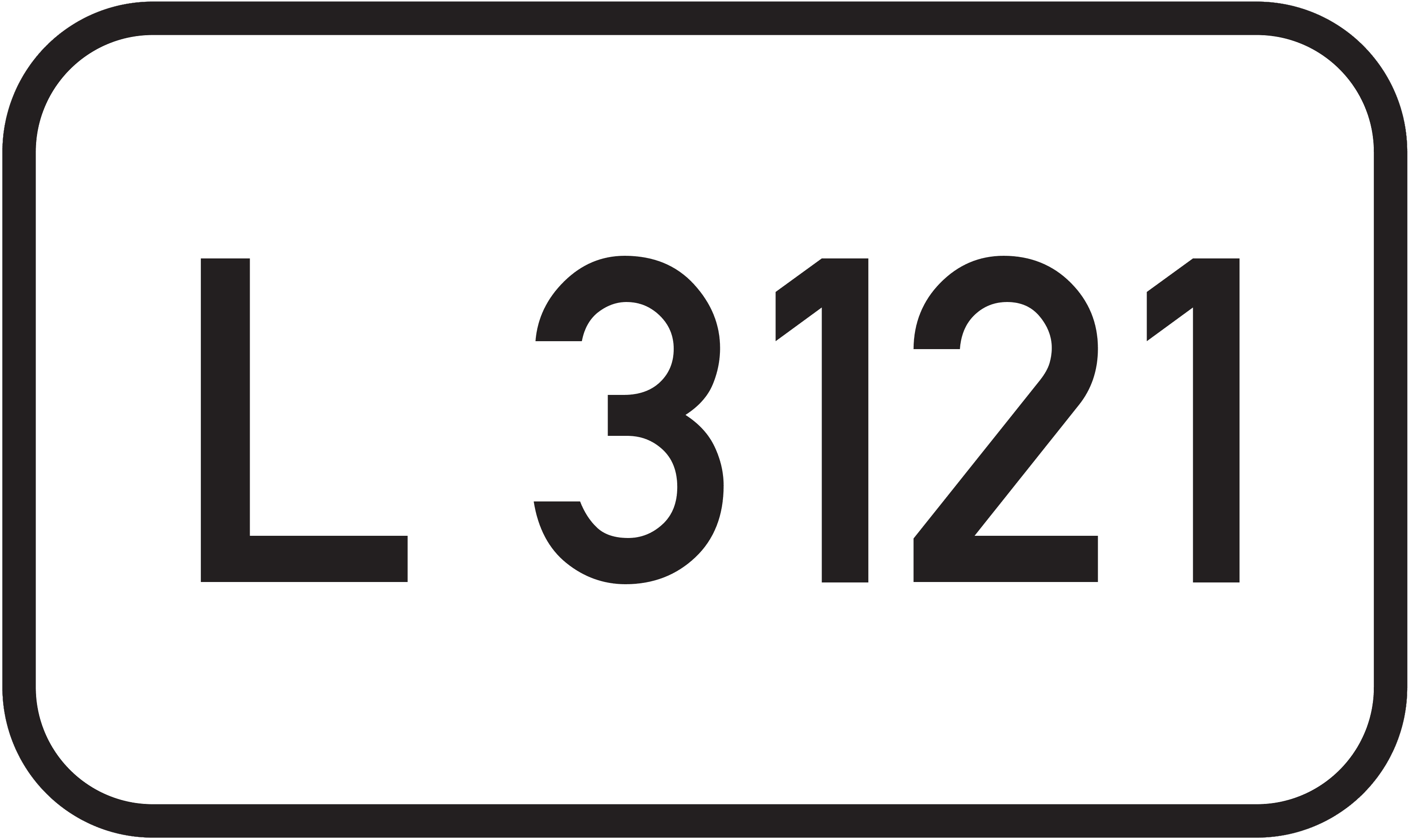 Straßenschild Landesstraße L 3121