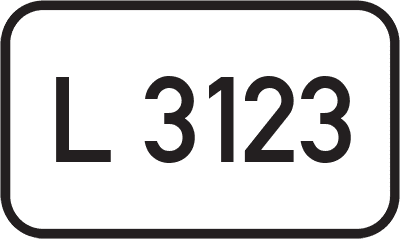Straßenschild Landesstraße L 3123