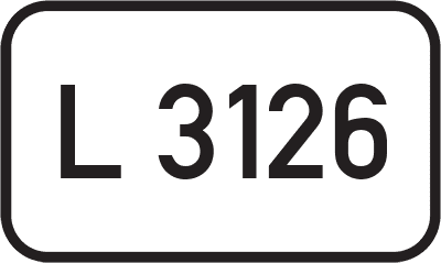 Straßenschild Landesstraße L 3126