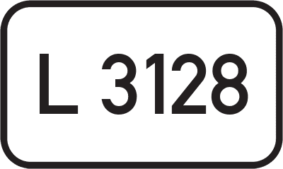 Straßenschild Landesstraße L 3128