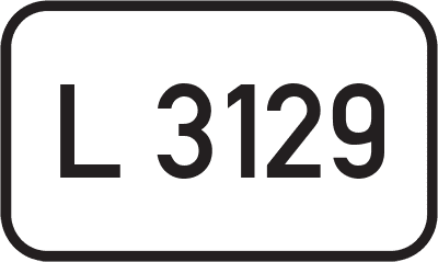 Straßenschild Landesstraße L 3129