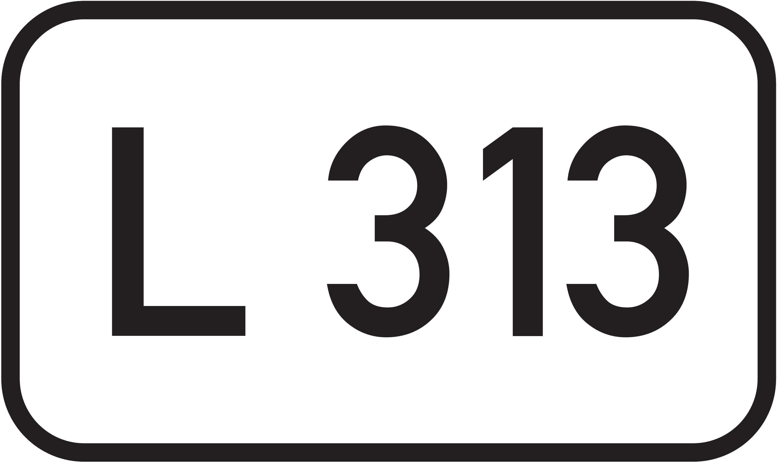 Straßenschild Landesstraße L 313