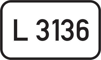 Straßenschild Landesstraße L 3136