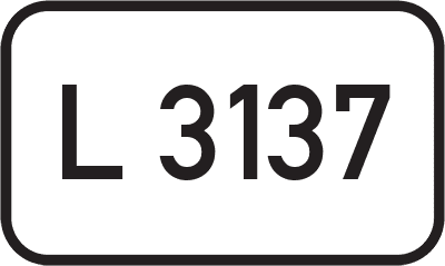 Straßenschild Landesstraße L 3137