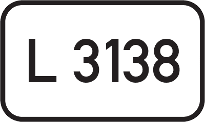 Straßenschild Landesstraße L 3138
