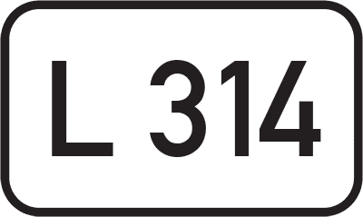 Straßenschild Landesstraße L 314