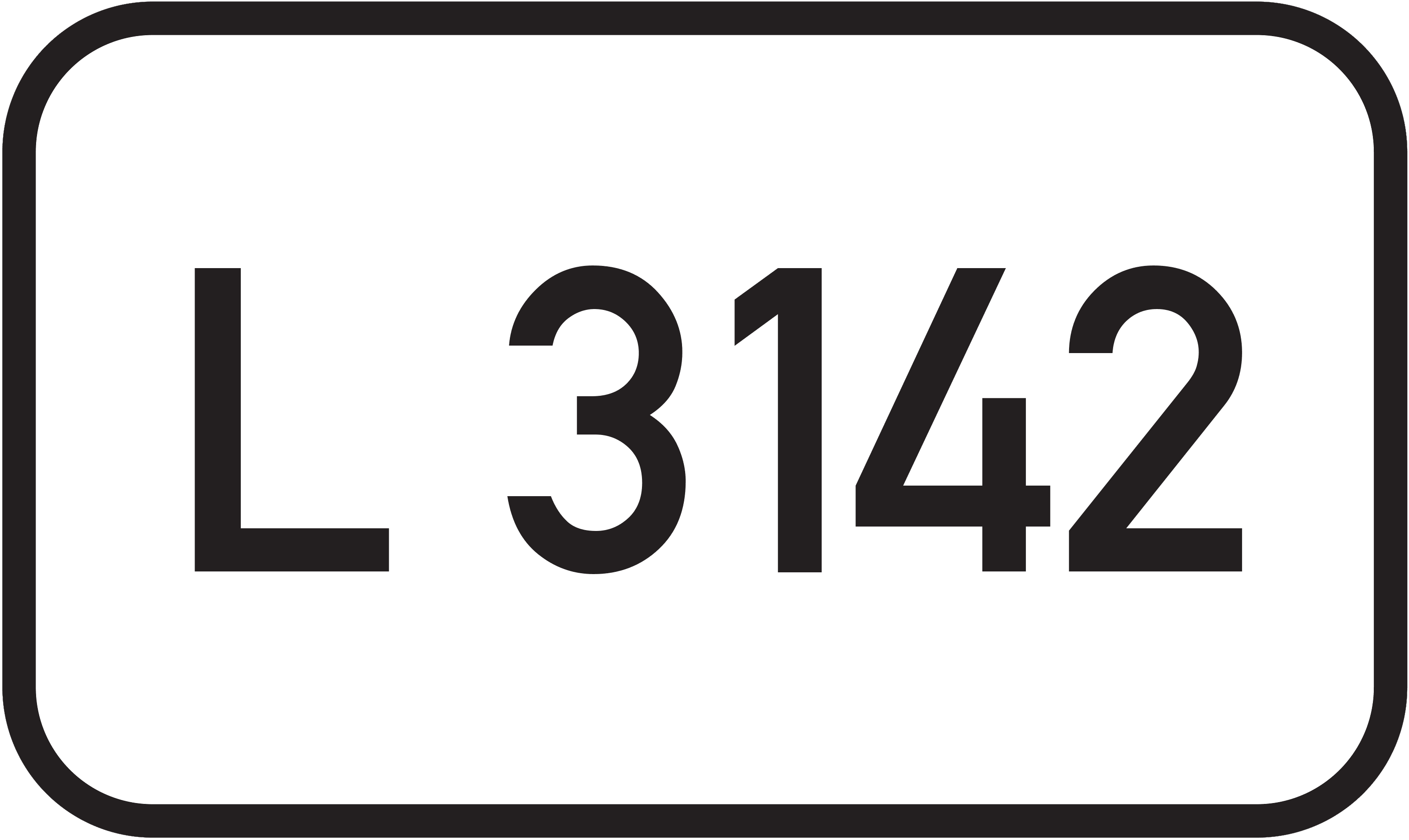 Straßenschild Landesstraße L 3142