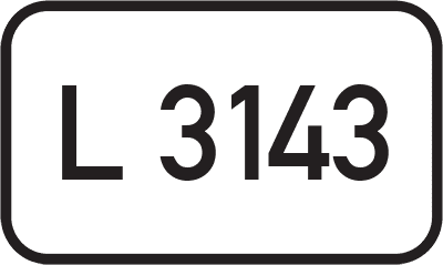 Straßenschild Landesstraße L 3143