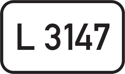 Straßenschild Landesstraße L 3147