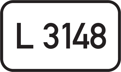 Straßenschild Landesstraße L 3148