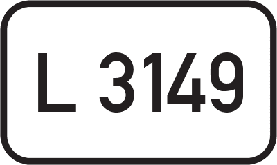 Straßenschild Landesstraße L 3149